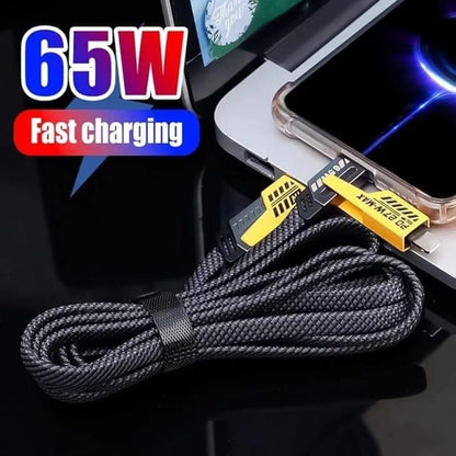 4 in 1 USB C Charging Cable Type-C Connector Nylon Braided PD Fast Charging